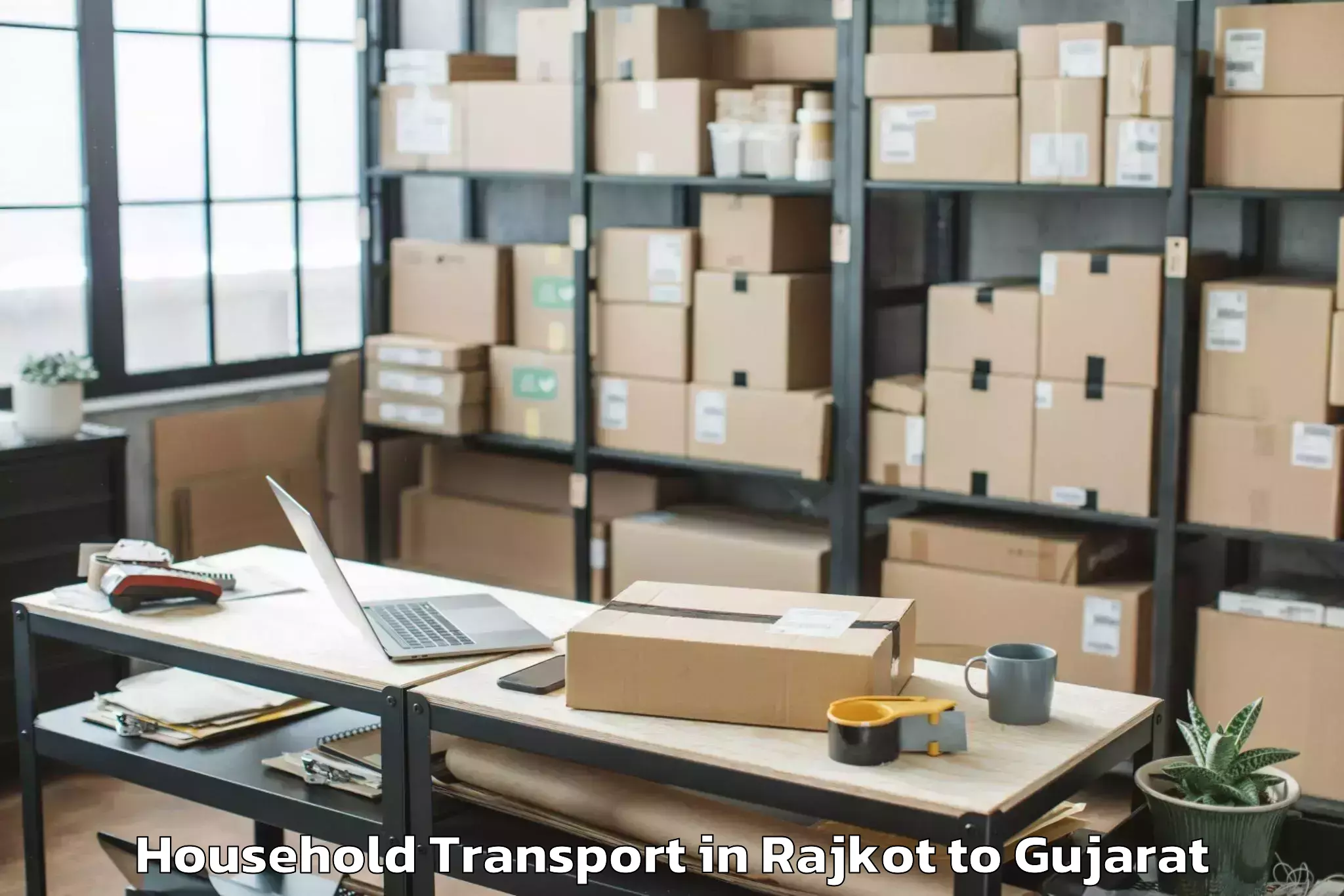 Hassle-Free Rajkot to Bhilad Household Transport